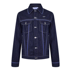 Zip-Embellished Denim Jacket