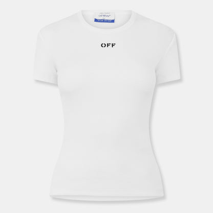 Stamp Ribbed Cropped Baby Tee