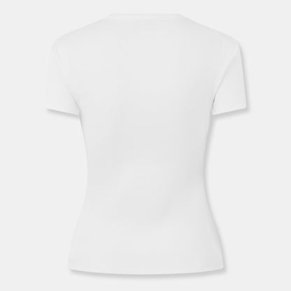 Stamp Ribbed Cropped Baby Tee