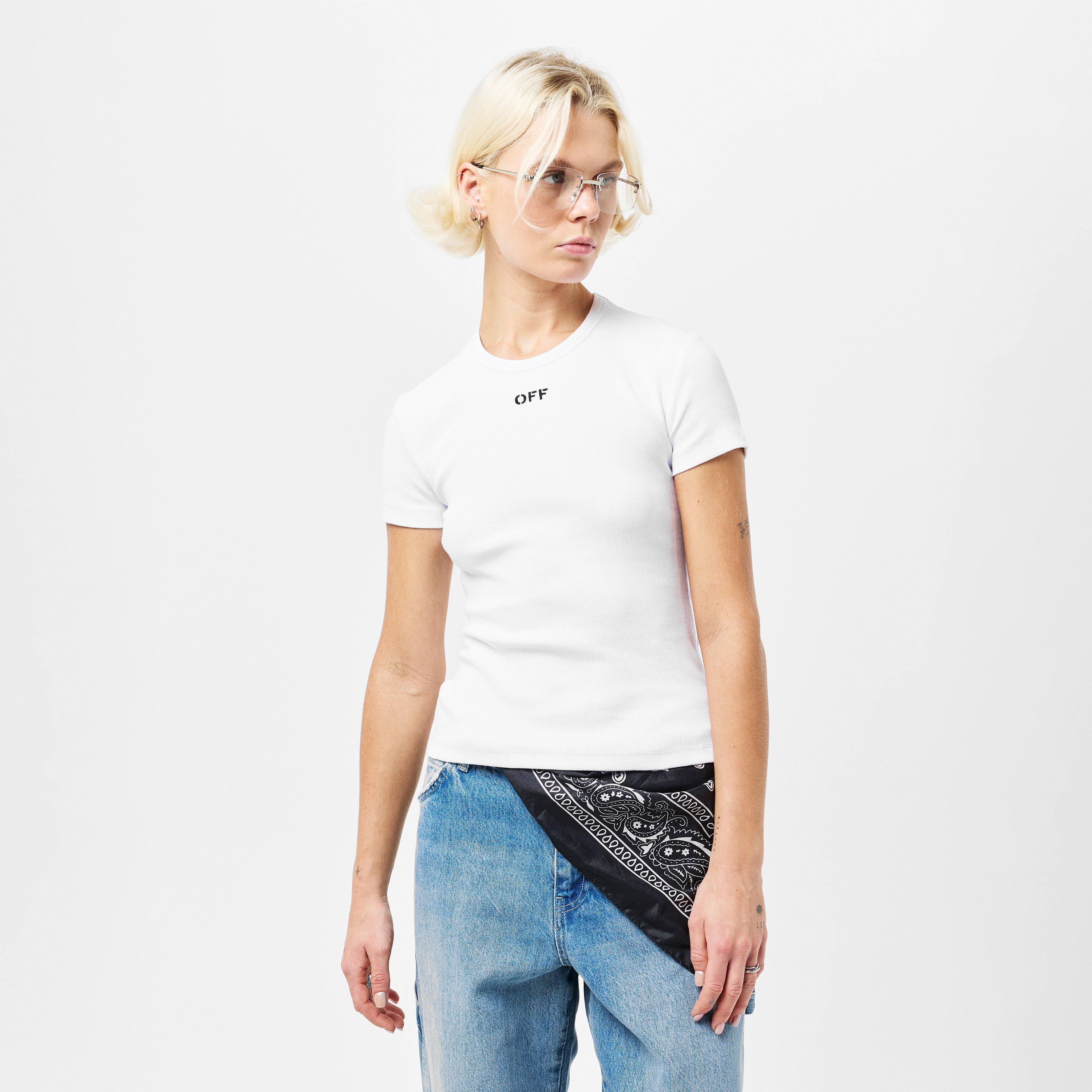 Stamp Ribbed Cropped Baby Tee