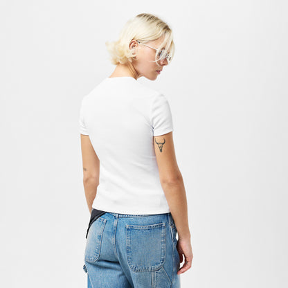 Stamp Ribbed Cropped Baby Tee