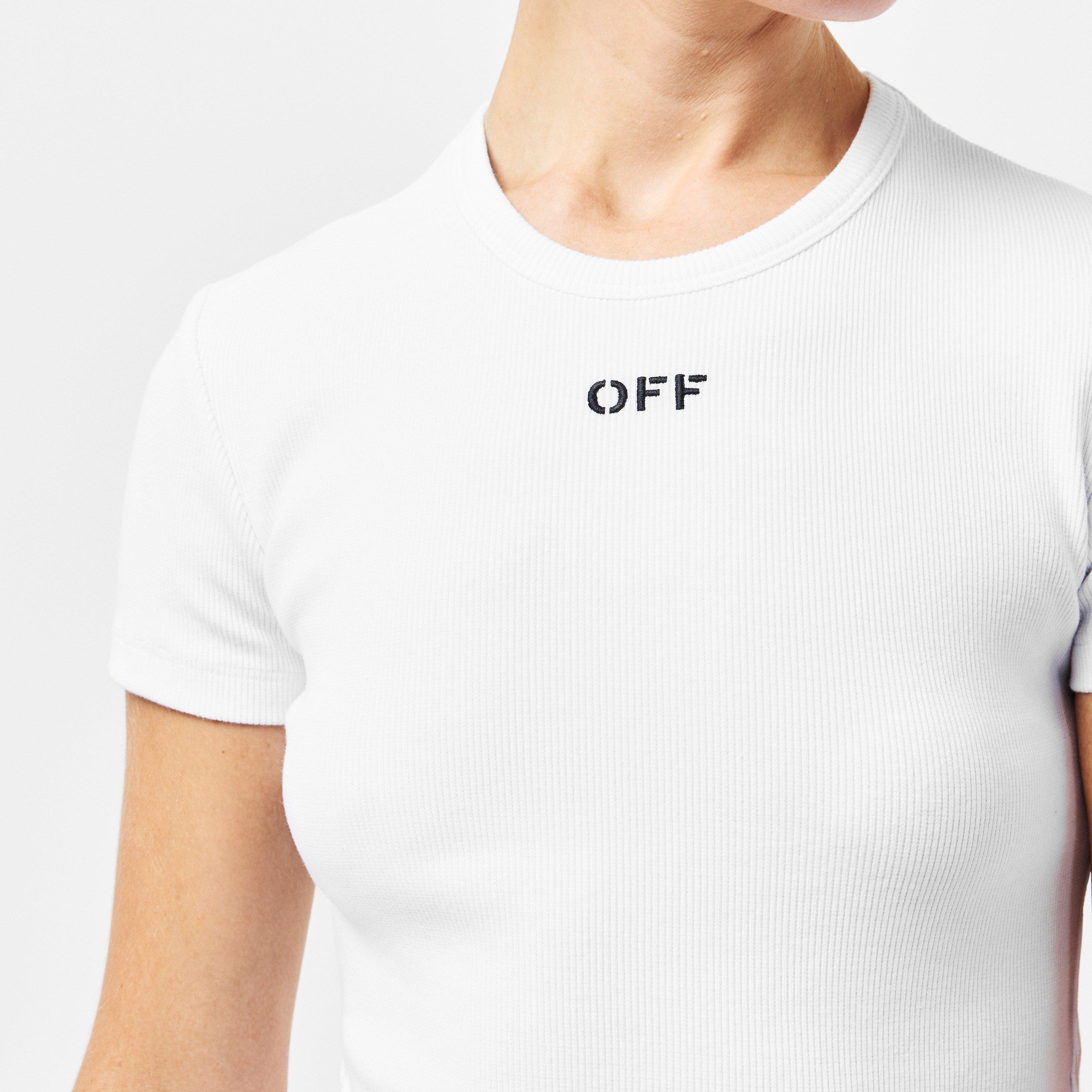 Stamp Ribbed Cropped Baby Tee