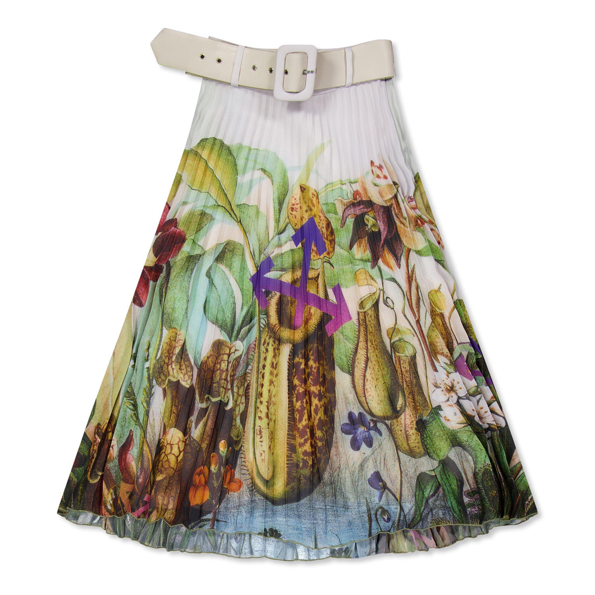 Floral Belted Skirt