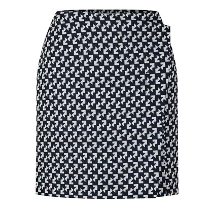 Abstract Wrap Skirt