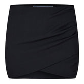 Logo-Patch Draped Mini Skirt