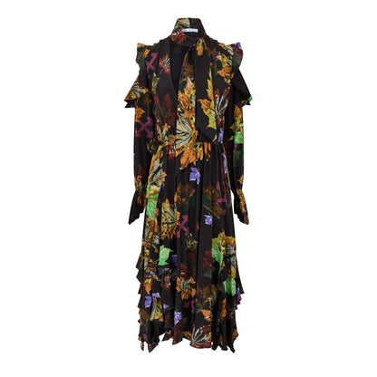Leaves Romantic Maxi Dress, Romantic Style