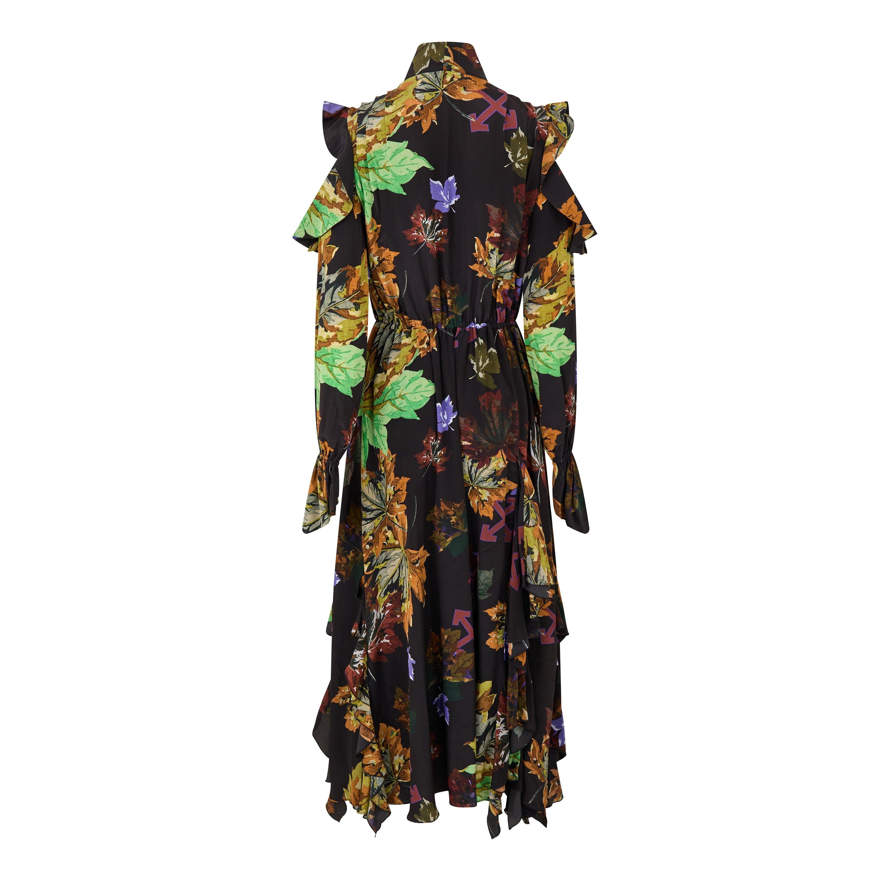 Leaves Romantic Maxi Dress, Romantic Style