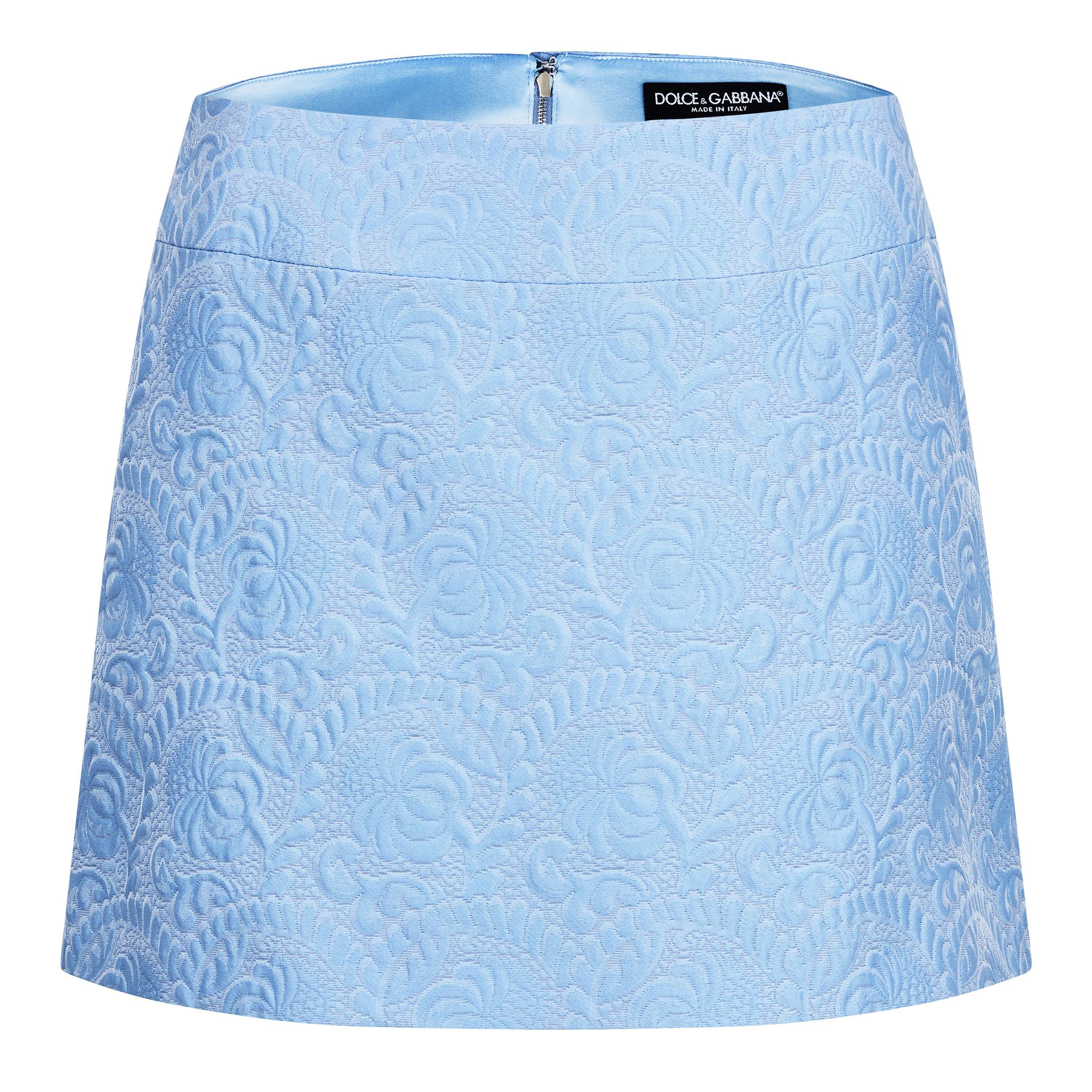 Floral Quilted Jacquard Miniskirt