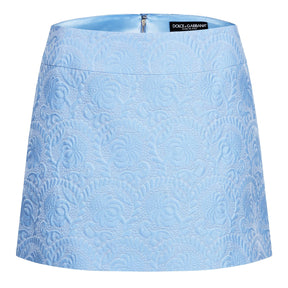 Floral Quilted Jacquard Miniskirt