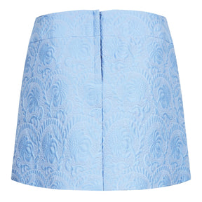 Floral Quilted Jacquard Miniskirt