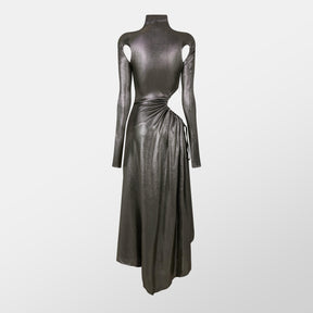 Cut Out Ruched Dress