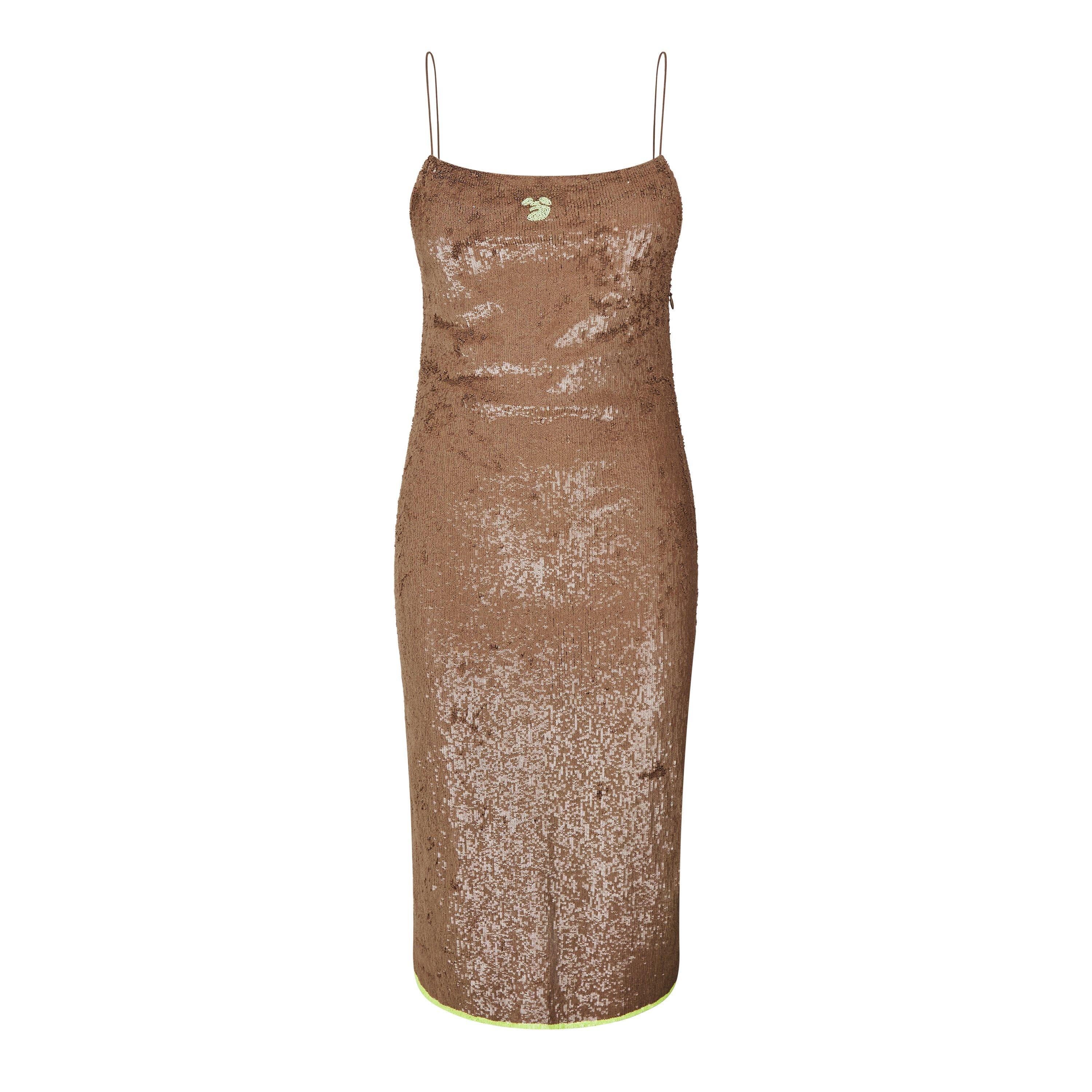 Sequin Evening A Line Dress