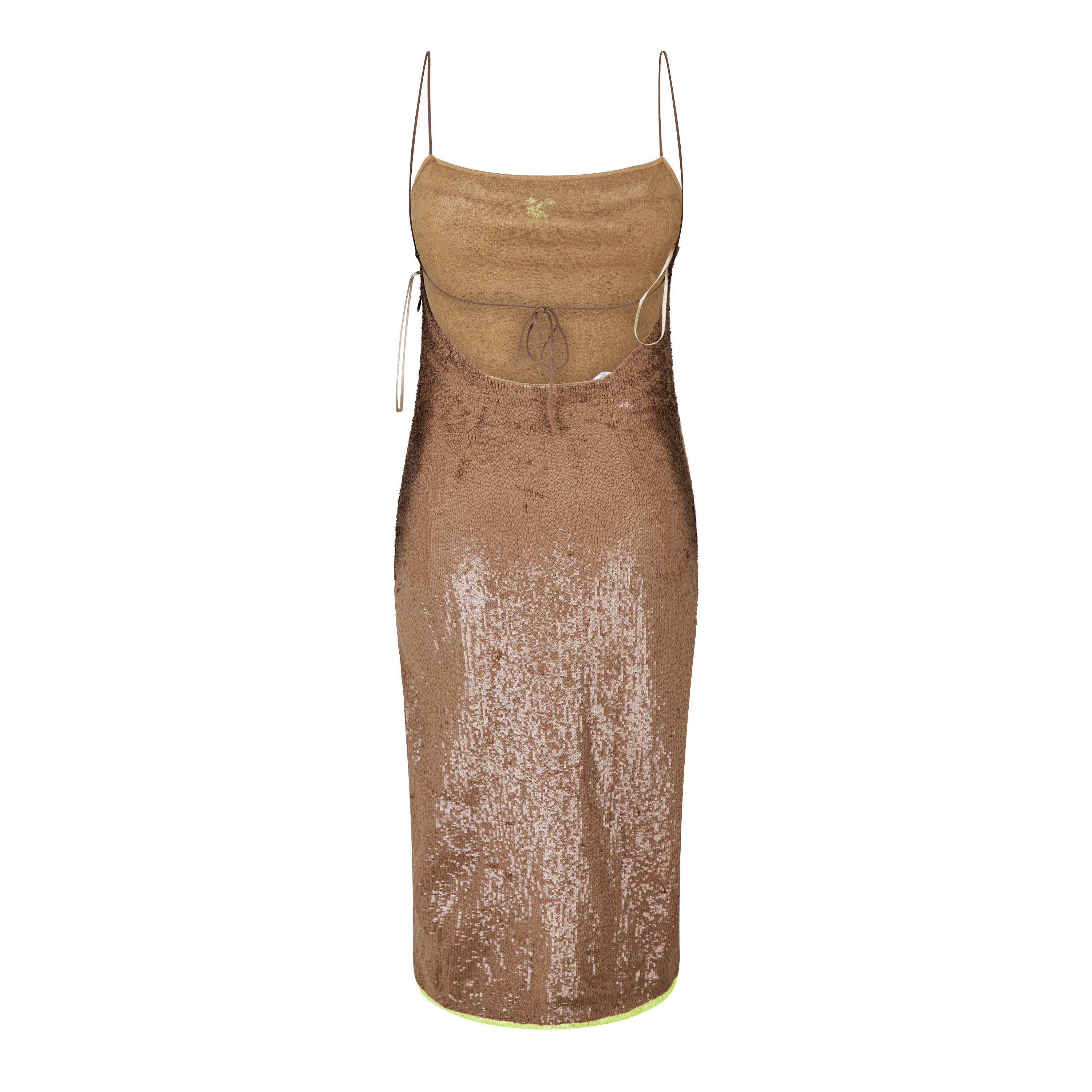 Sequin Evening A Line Dress