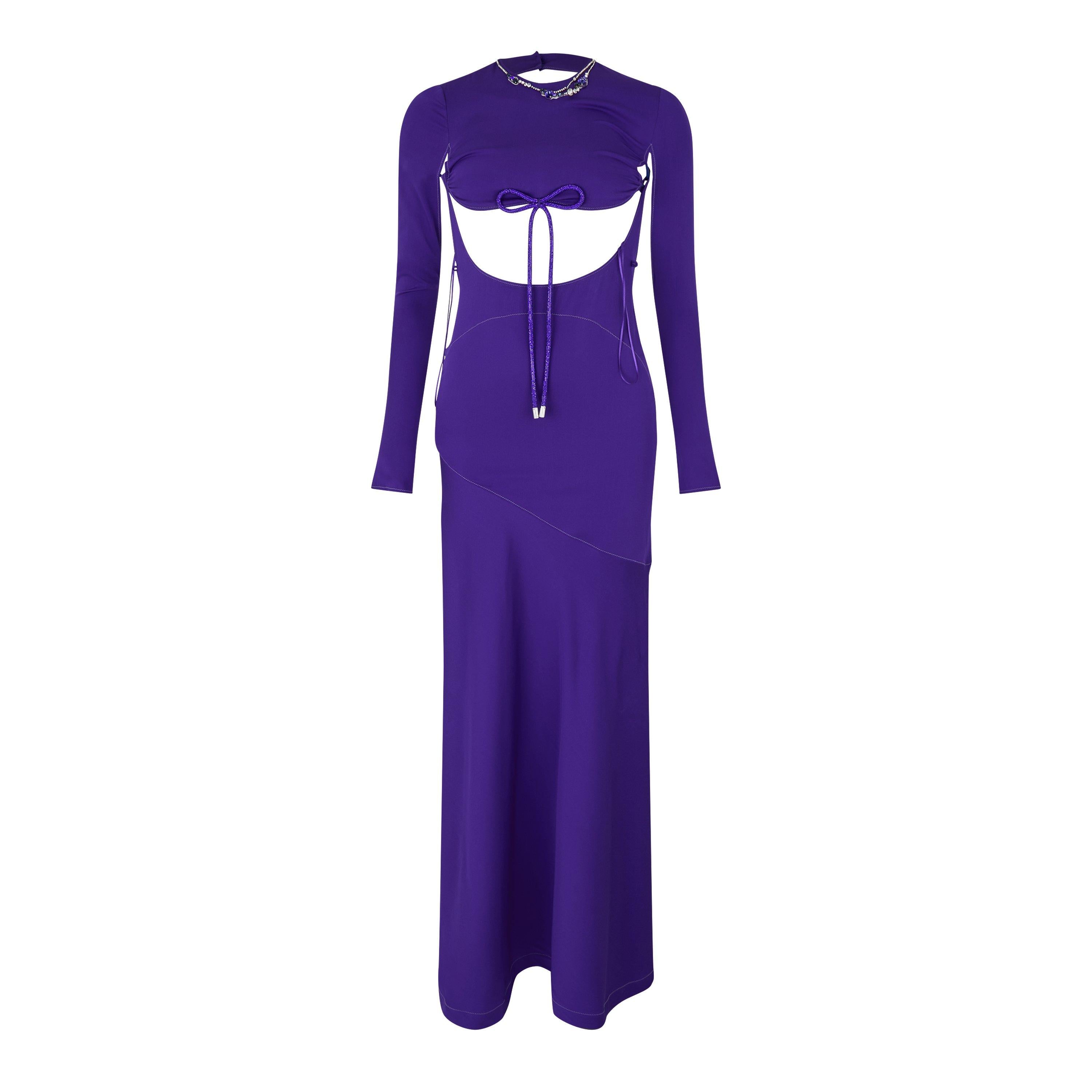 Glam Embr Sporty Long A Line Dress