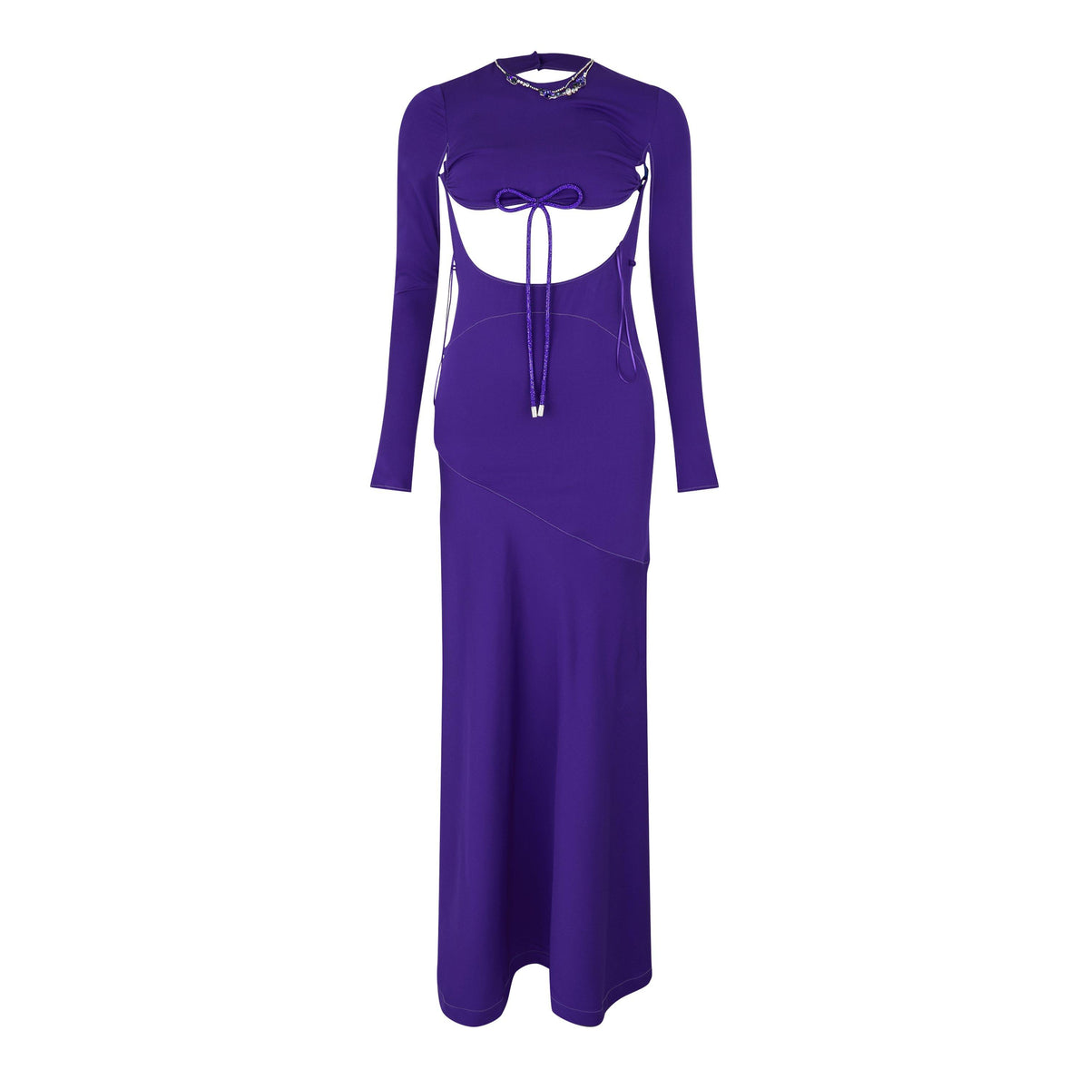 Glam Embr Sporty Long Dress