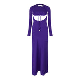 Glam Embr Sporty Long Dress