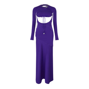 Glam Embr Sporty Long Dress