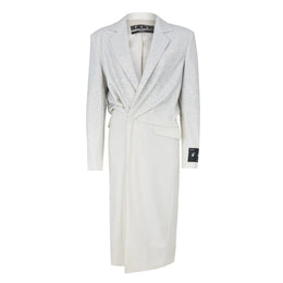 - Padded Shoulder A Line Dress