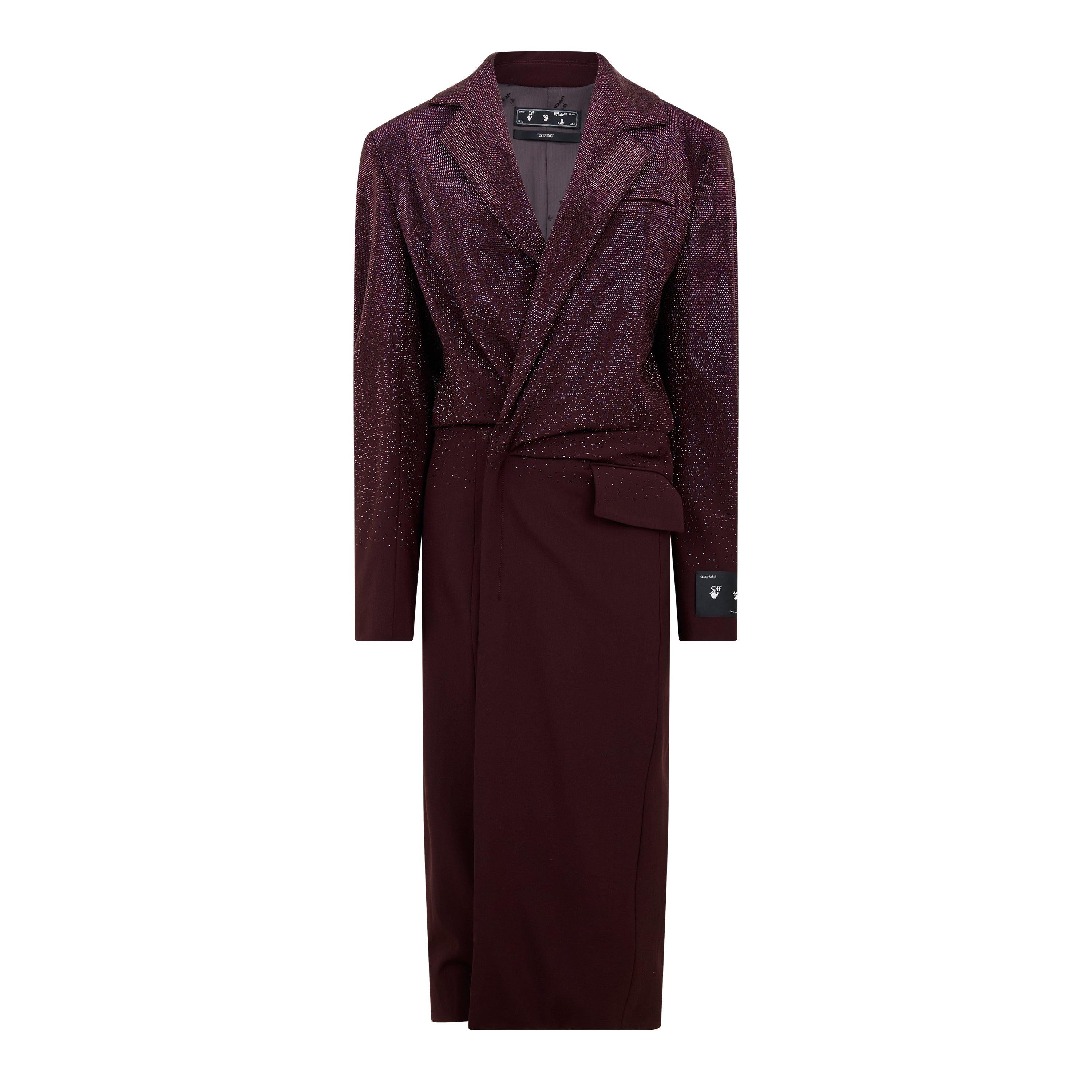 - Padded Shoulder A Line Dress
