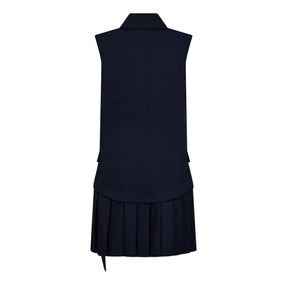 Buckle Pleated Mini Dress