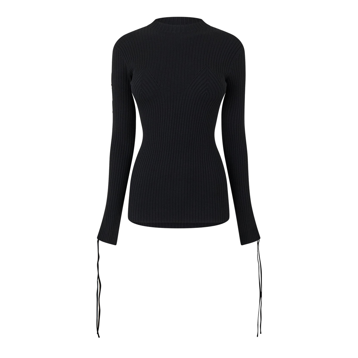 Vanise Lace-Up Sleeve Knitted Jumper