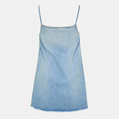 Sleeveless Denim A Line Dress