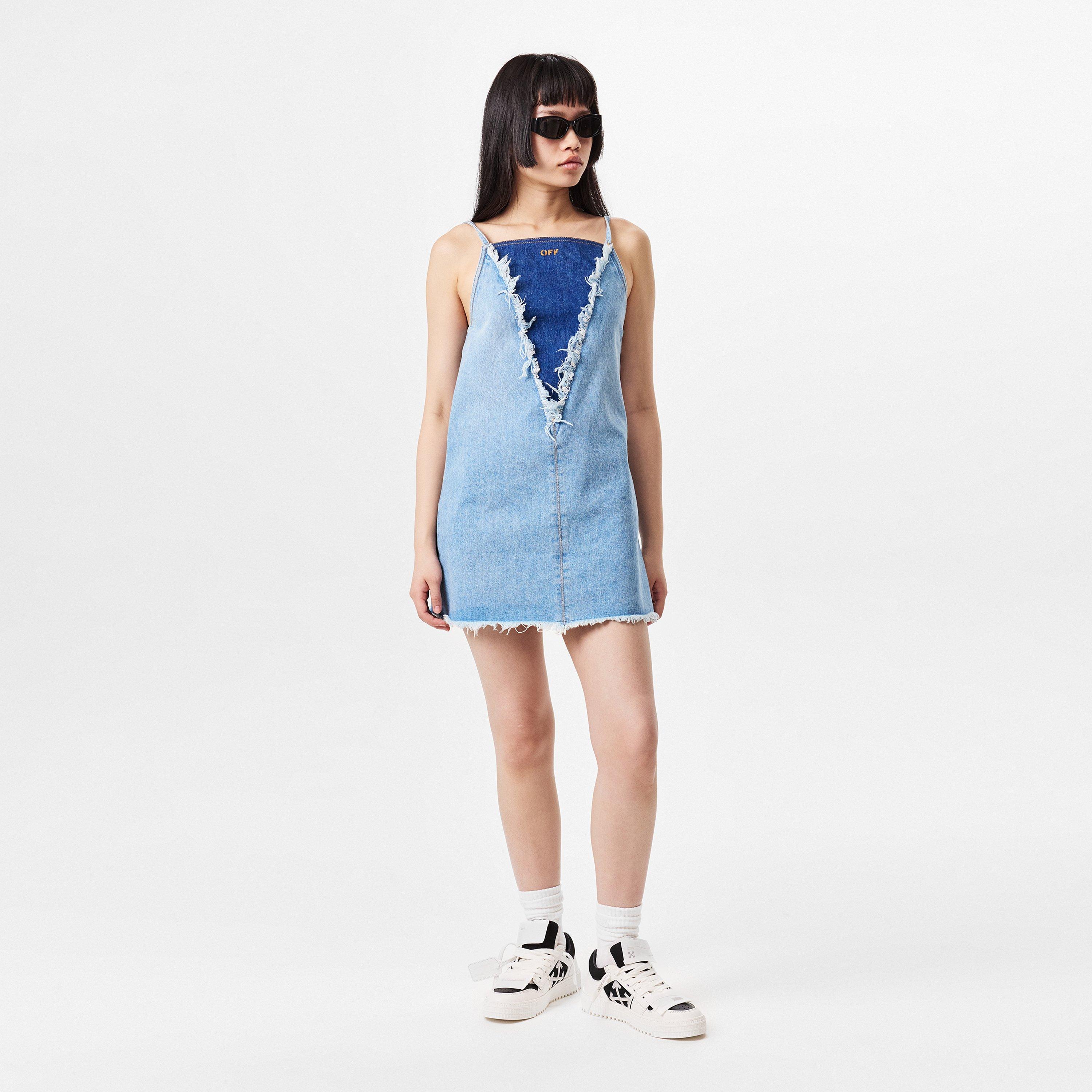 Sleeveless Denim A Line Dress