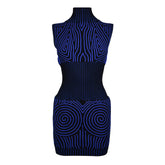 Vortix Hole Knitted Mini Dress