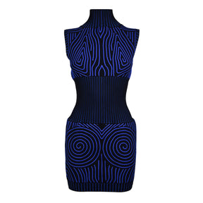 Vortix Hole Knitted Mini Dress