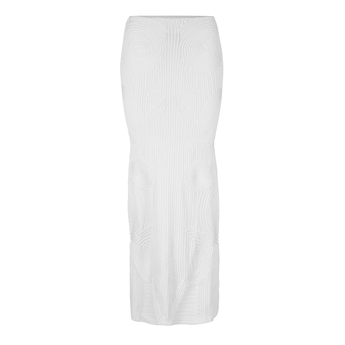 Vortix Embroidered Knitted Maxi Skirt