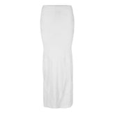 Vortix Embroidered Knitted Maxi Skirt