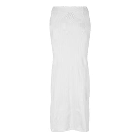 Vortix Embroidered Knitted Maxi Skirt
