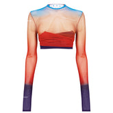 Off White Blur Crop Top