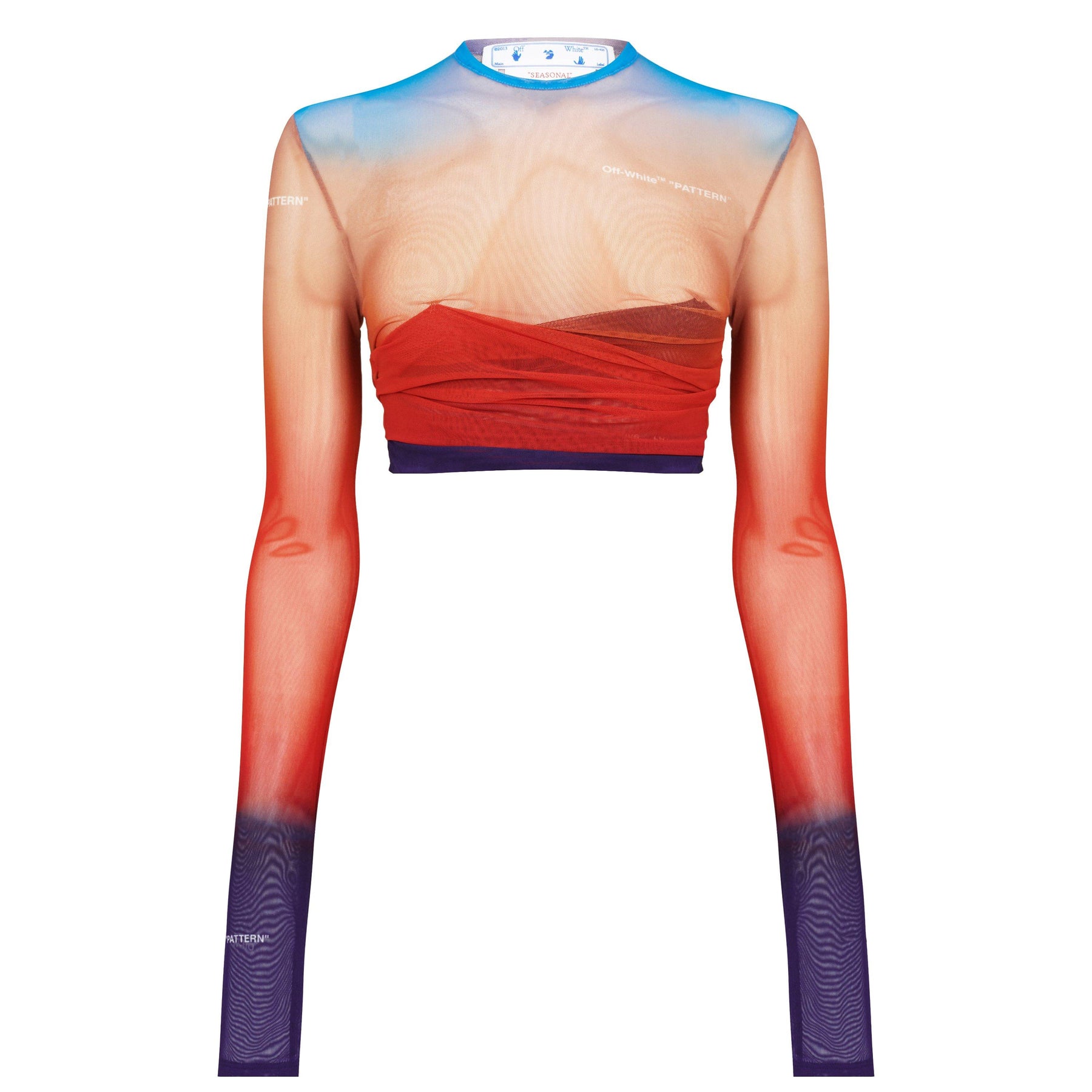 Off White Blur Crop Top