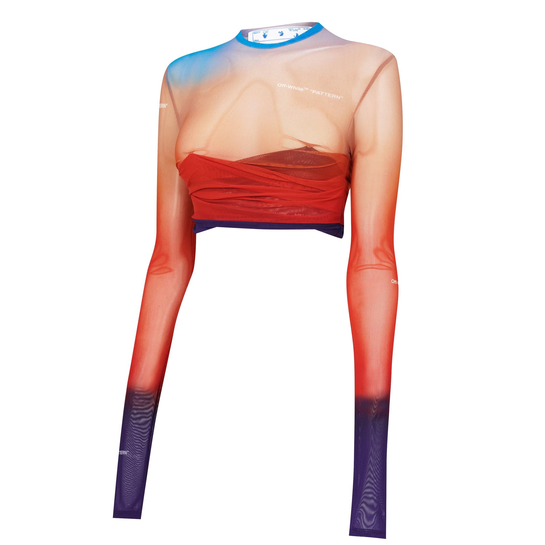 Off White Blur Crop Top