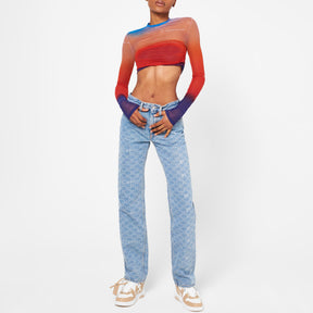 Off White Blur Crop Top