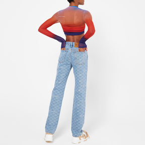 Off White Blur Crop Top