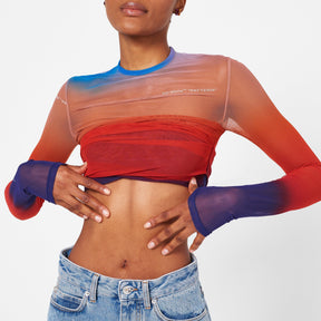 Off White Blur Crop Top