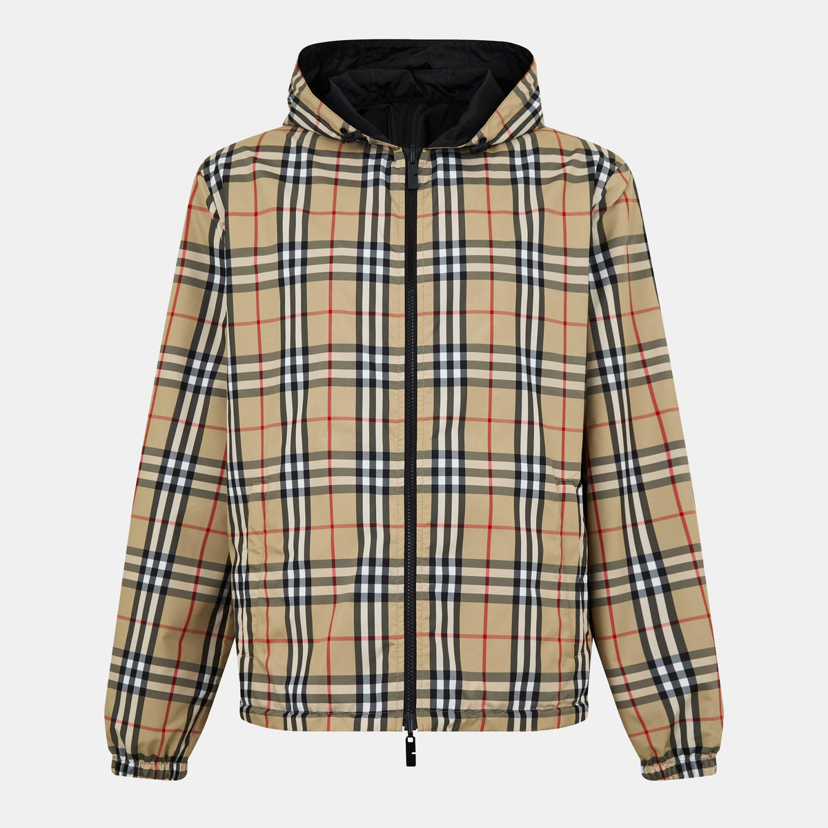 Reversible Check Hooded Jacket