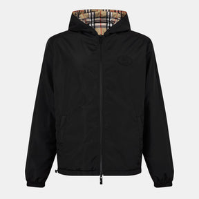 Reversible Check Hooded Jacket