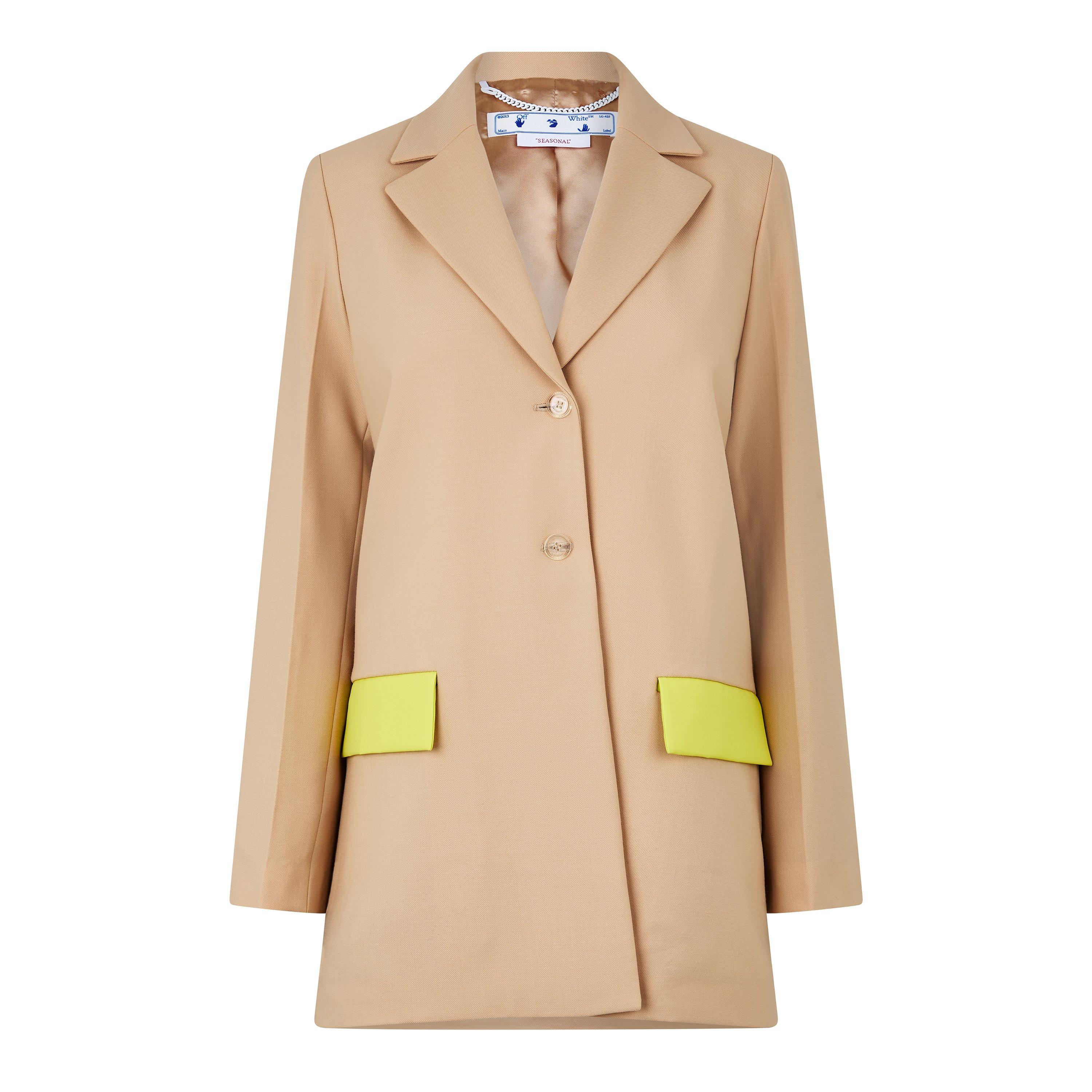 Off-White Active Wool Long Sleeve Standard Fit Blazer