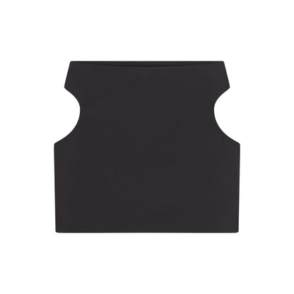 Cotton Jersey Cut Out Mini Skirt