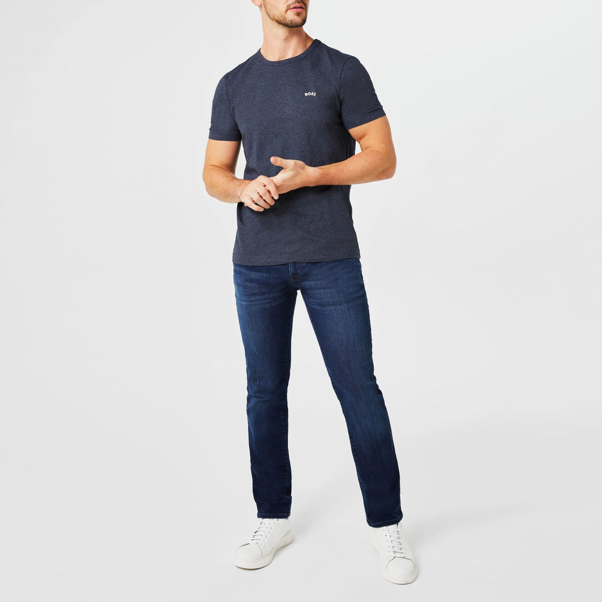 Men's HBG Curved Logo Design T-Shirt