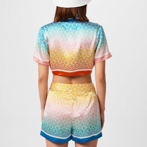 Cropped Silk Shirt