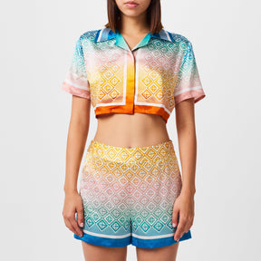 Cropped Silk Shirt