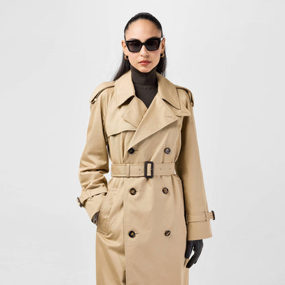 Castleford Water Resistant Cotton Mid-Length Trench Coat