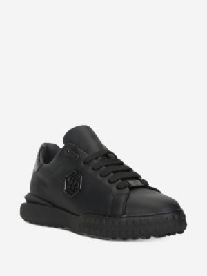 Philipp Plein hexagon-logo leather sneakers