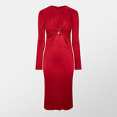 Safety Pin Gathered Fitted Dress