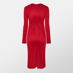 Safety Pin Gathered Fitted Dress