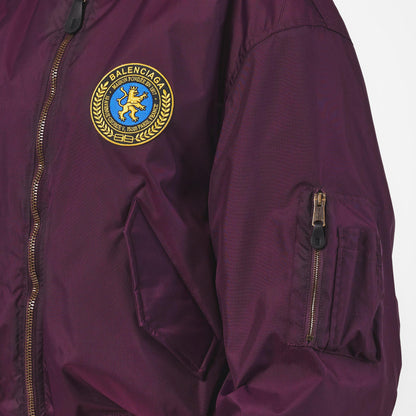Ribbed Trim Bomber Jacket